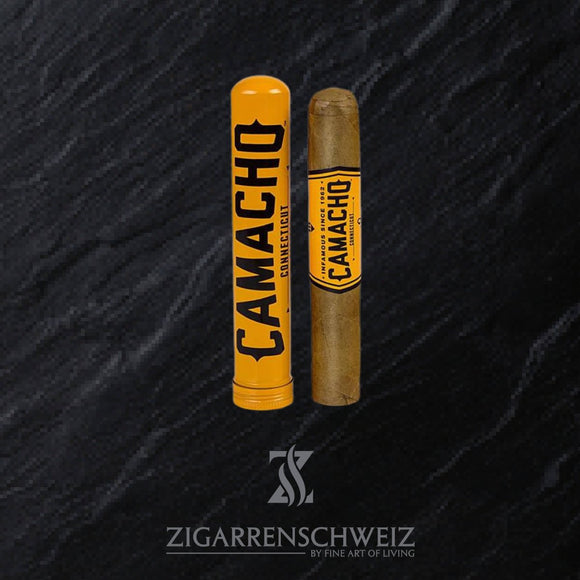 Camacho Connecticut Robusto, einzelne Zigarre mit Aluminium-Tubo