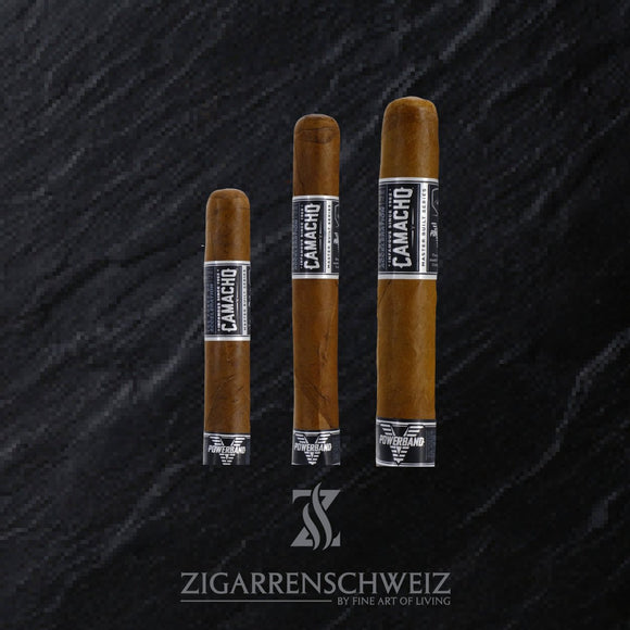 Camacho Powerband Assortment - 3er Set (Gordo, Robusto und Toro) - Zigarrenschweiz Online Zigarren Boutique - 