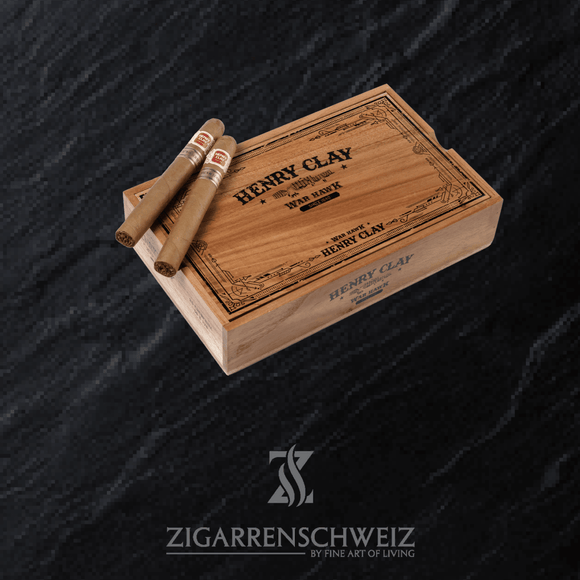 Henry Clay War Hawk Churchill 25er Zigarrenkiste geschlossen