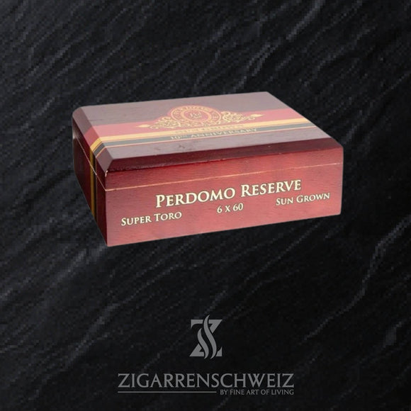 Perdomo Reserve 10th Anniversary Sun Grown Box - Pressed Super Toro - Zigarrenschweiz Online Zigarren Boutique - 