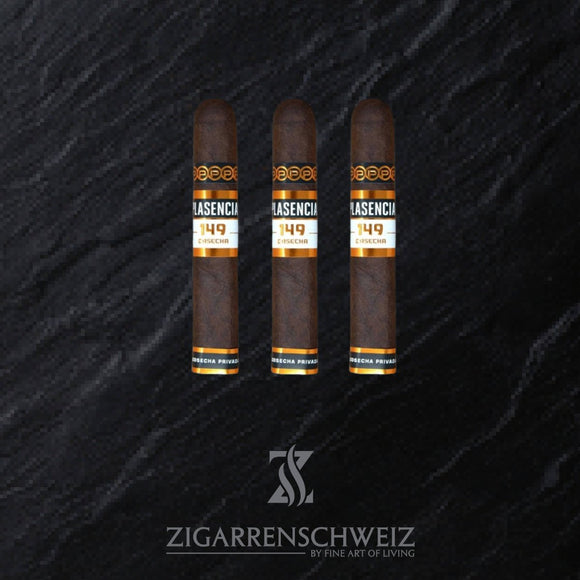 Plasencia Cosecha 149 La Vega, 3er Zigarren Etui mit drei Robusto Zigarren