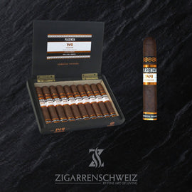 Plasencia Cosecha 149 La Vega, geöffnete 10er Zigarrenkiste mit Blick auf die Robusto Zigarren in schokoladenbraunem Olancho-Deckblatt