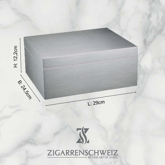 Adorini Aluminium Humidor - Medium, für 68 Zigarren - Zigarrenschweiz Online Zigarren Boutique - 