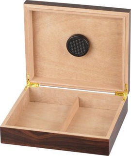 Humidor Walnut Dekor dunkel für ca. 20 Cigarren - Zigarrenschweiz Online Zigarren Boutique - 