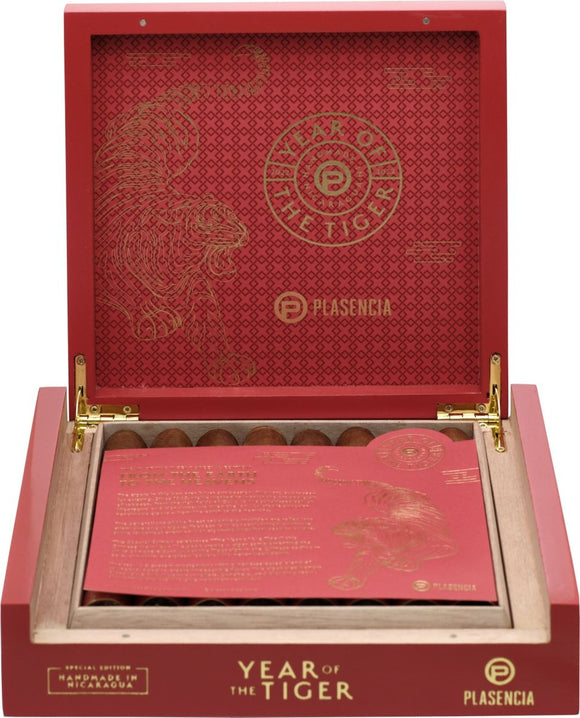 Plasencia Year of the Tiger Limited Edition, 8er Zigarrenkiste mit beiliegendem Begleitheft